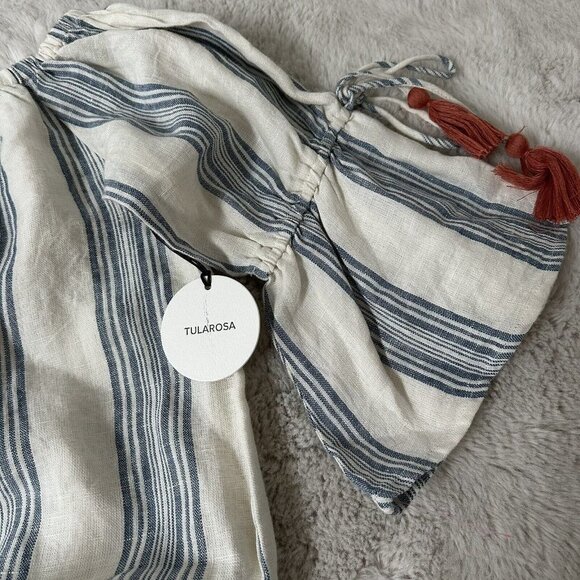 Tularosa Sara Dress Linen Chambray Stripe Size Small NWT - Picture 5 of 8